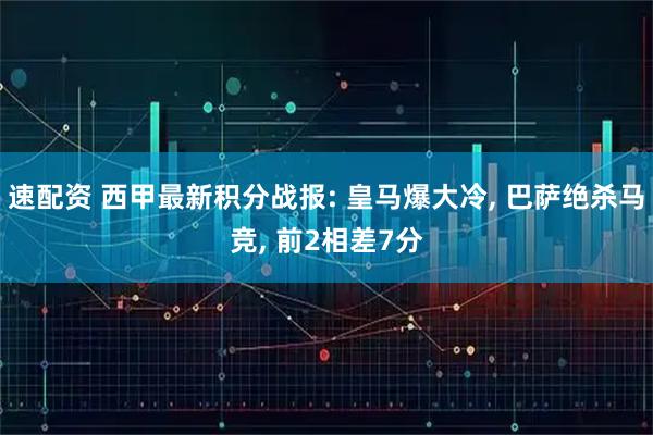 速配资 西甲最新积分战报: 皇马爆大冷, 巴萨绝杀马竞, 前2相差7分